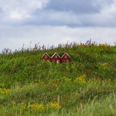 Houses made for huldufólk in Iceland.