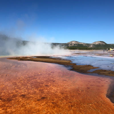Dramatic Grand Prismatic Spring in living color