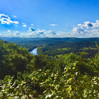 Aerial view of Eureka Springs, AR landscape