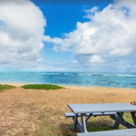 Beachfront of Beachcomber Bungalow Vrbo in Kauai, Hawaii