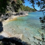 turquoise waters of Cave Point County Park