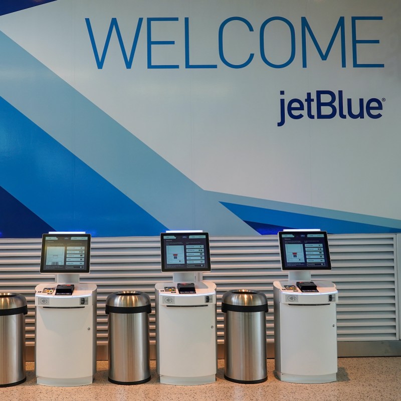 JetBlue kiosks at JFK Airport in New York