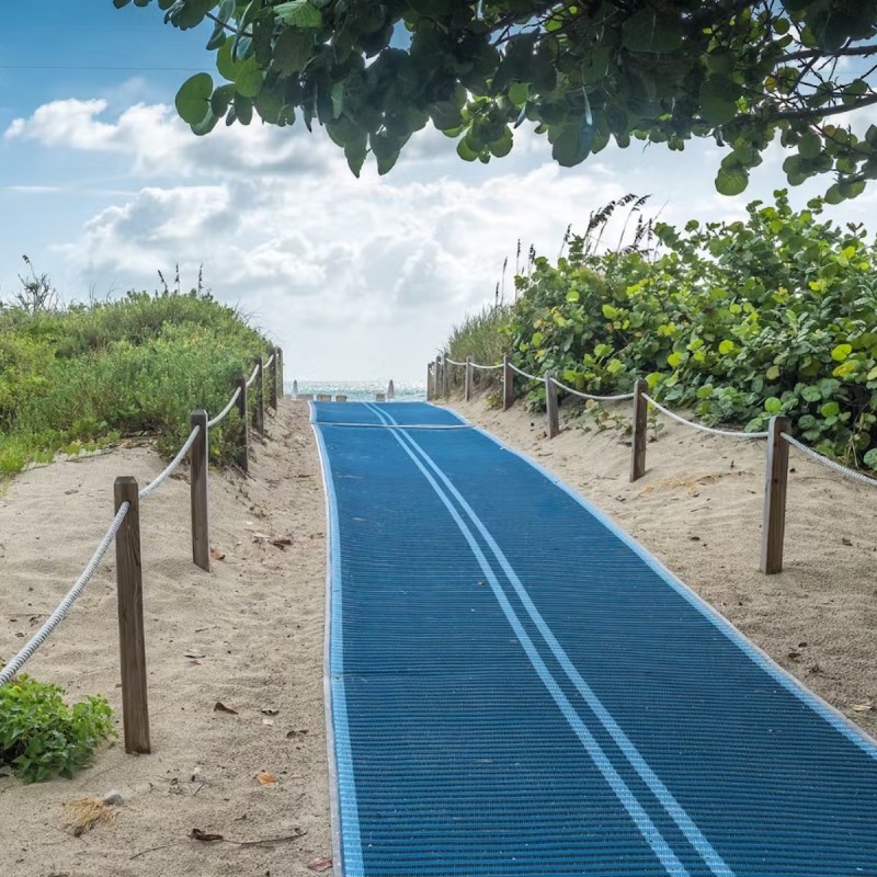 A Mobi-Mat leading to a beach