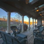 French Tudor Mansion porch over Smith Mountain Lake