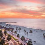 Sunset over Clearwater Beach in Florida
