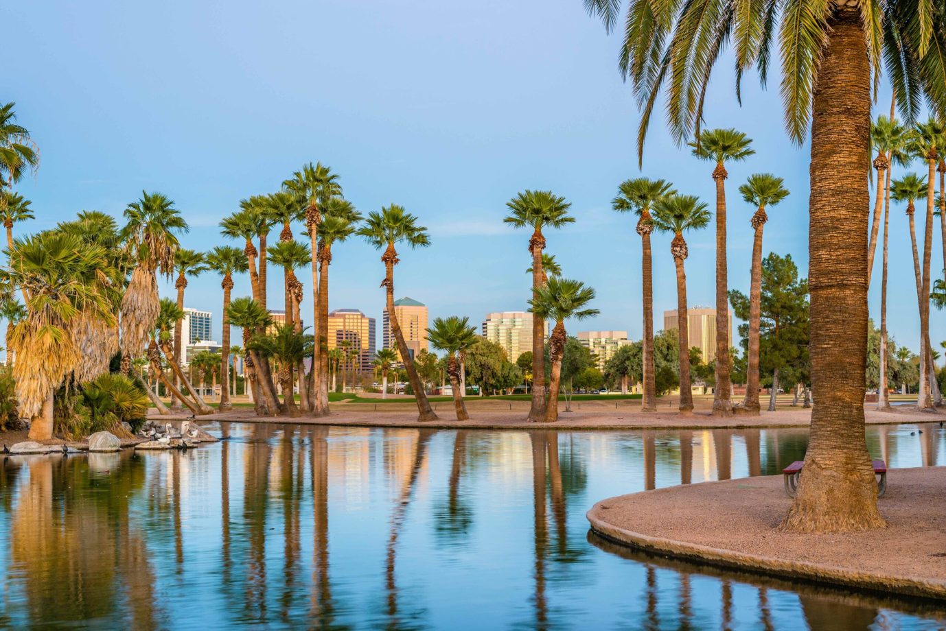 View of Phoenix, Arizona during winter