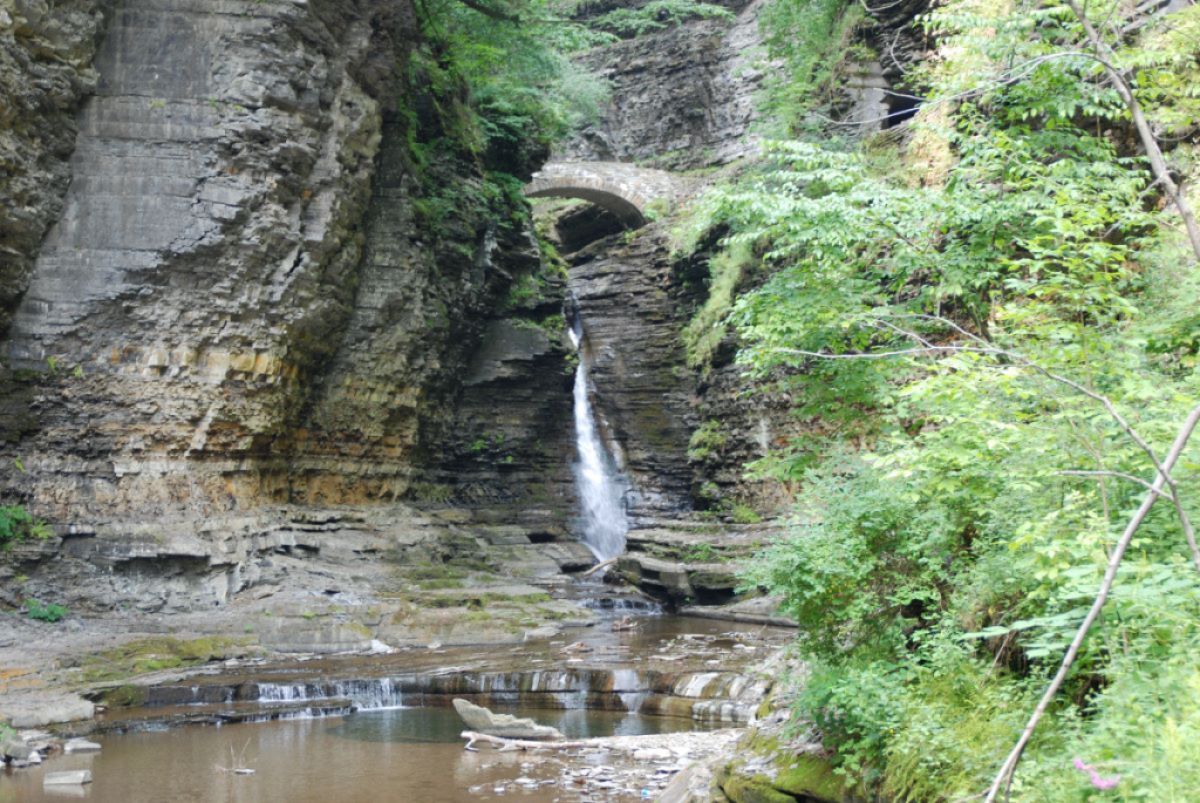 Waterfall at Watkins Glen State Park in New York
