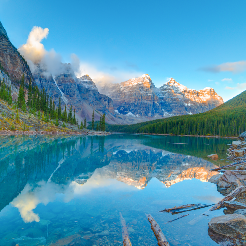 Moraine lake in Banff National Park, Alberta, Canada