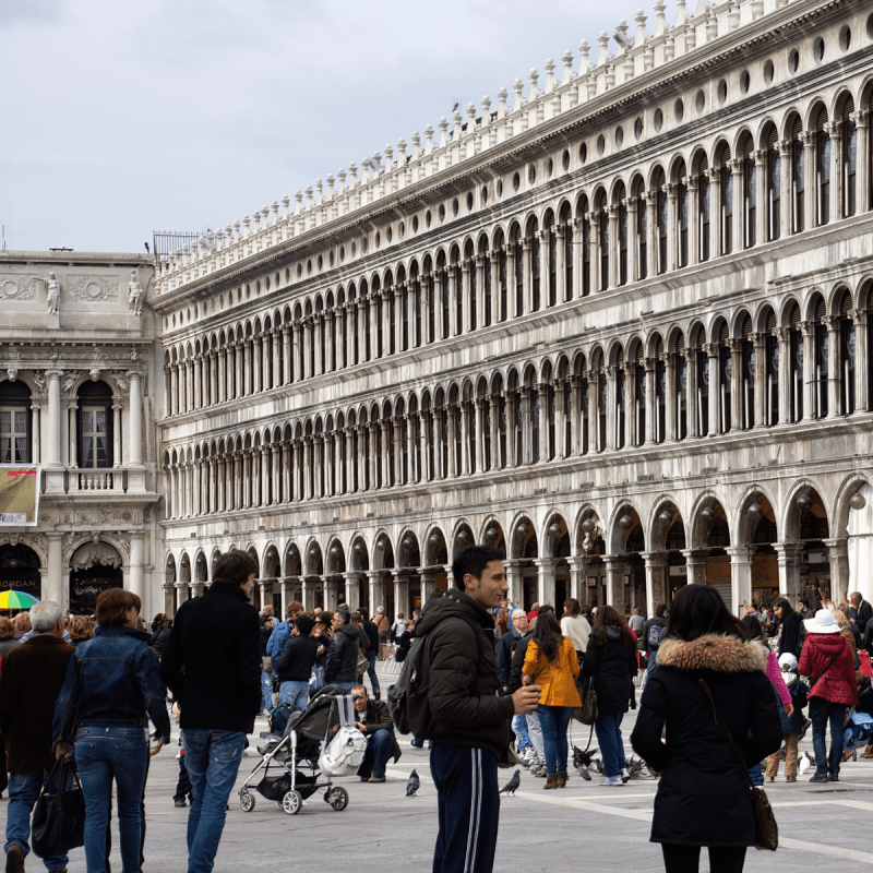 tourist in the centre of the city of Venice, Italy