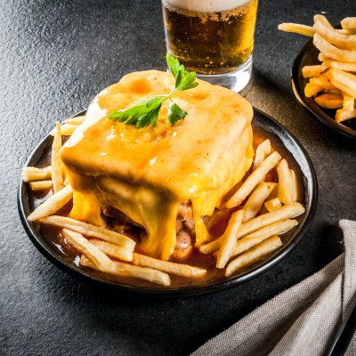 Francesinha, a Portuguese meal.