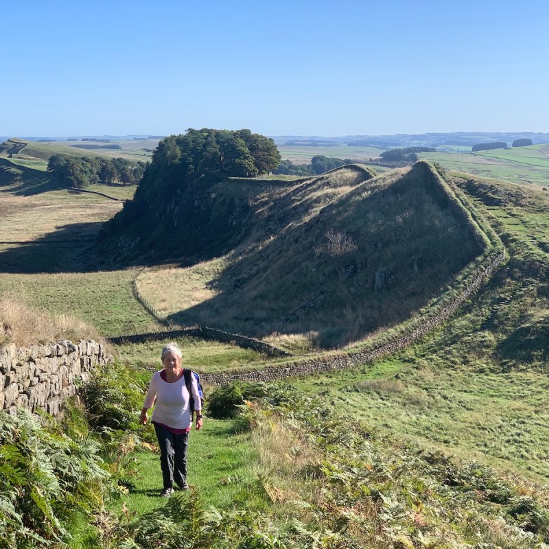 Author Walking Along Hadrian’s Wall, 2021