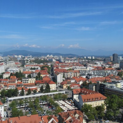 View of Ljubljana from overhead
