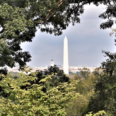 View of the Washington Monument from Arlington National Cemetery