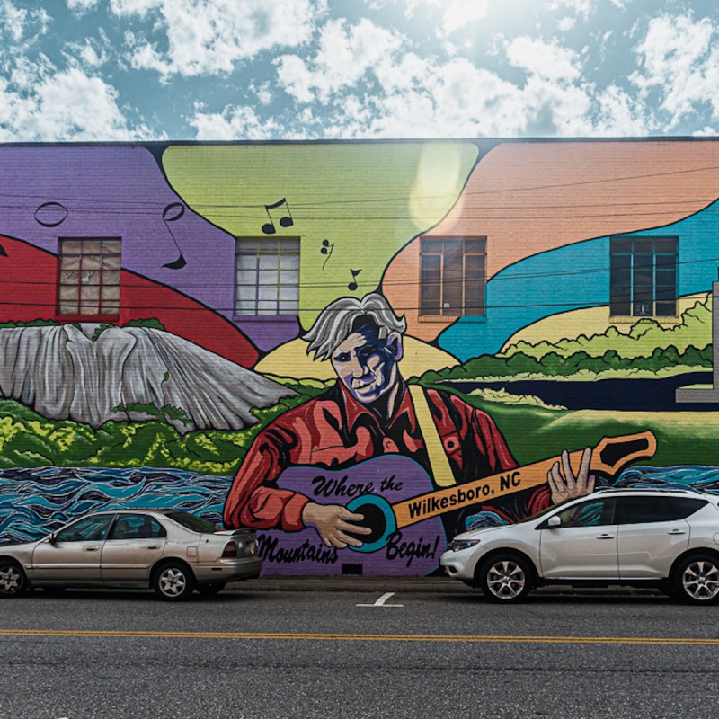 A mural in Wilkesboro, North Carolina