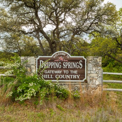 Dripping Springs welcome sign