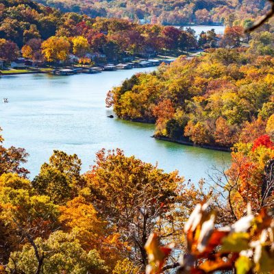 Ha Ha Tonka State Park at the Lake of the Ozarks during autumn