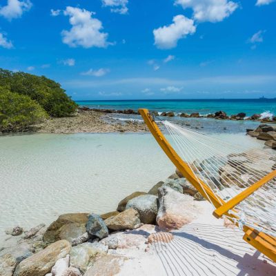 Hammock on beach in Aruba