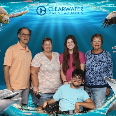 Jan and her family at Clearwater Marine Aquarium