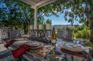 View of California wine country from French Country Home rental in Temecula