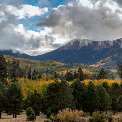 View of San Francisco Peaks from Flagstaff, Arizona