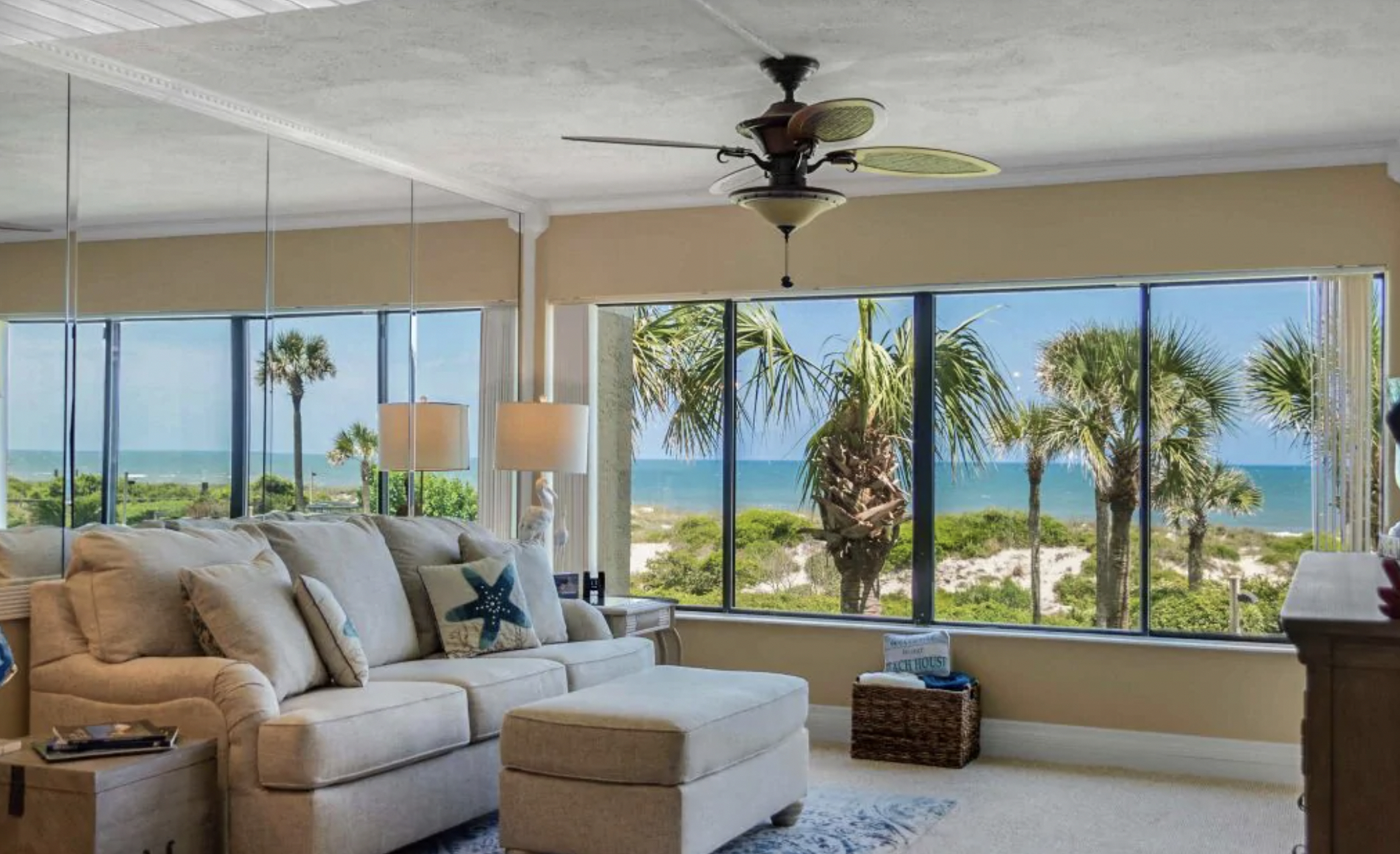 View of beach on Amelia Island from Romantic Oceanfront Condo Vrbo rental