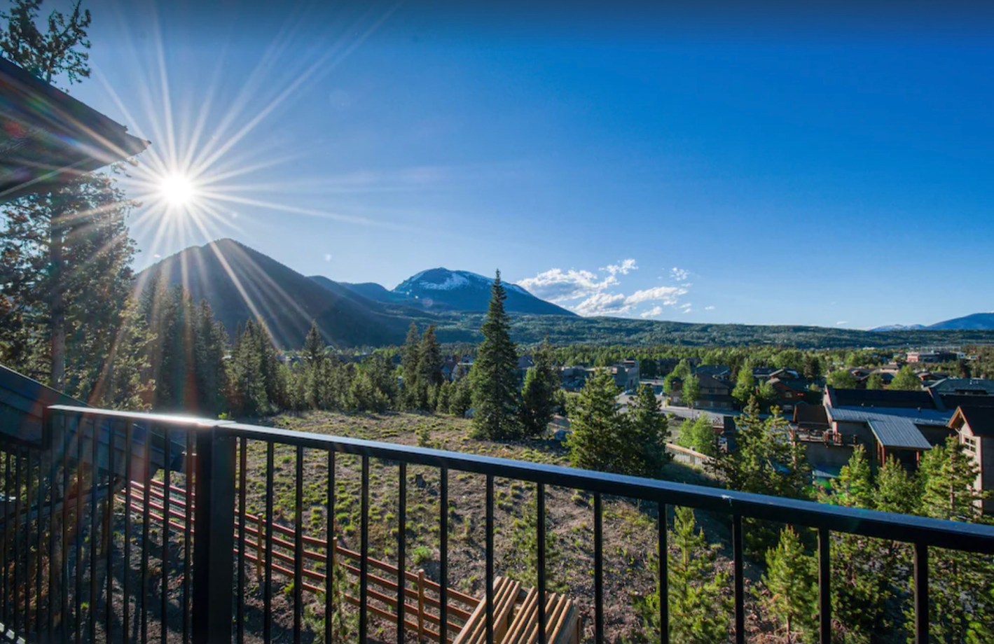 View of mountains from the Mega Mountain Retreat-Space Vrbo rental in Frisco, Colorado