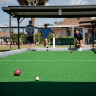 Bocce ball at a retirement community in Florida