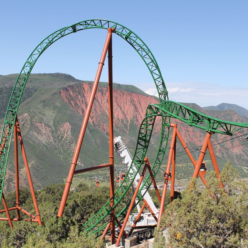 The new Defiance rollercoaster at Glenwood Caverns Adventure Park