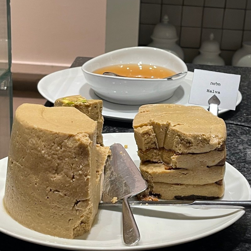 Halva at the Ballroom Restaurant's breakfast buffet at the Mamilla Hotel in Jerusalem.