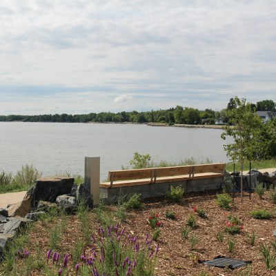 View of Lake Winnipeg from Gimli Harbour Park