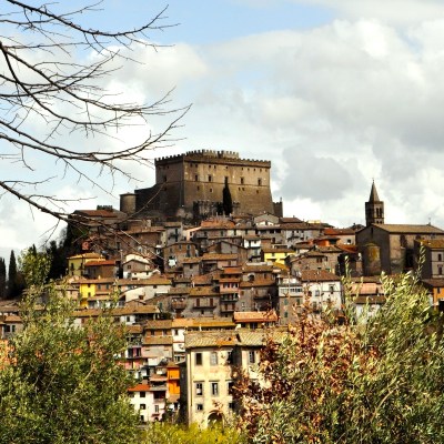 Soriano sits on a hill in the Monti Cimino mountains