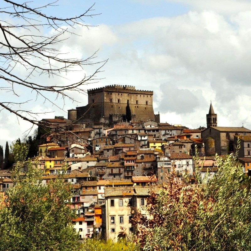 Soriano sits on a hill in the Monti Cimino mountains