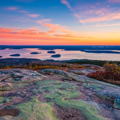 Sunrise from the Summit of Mount Cadillac in Fall | Acadia National Park, Maine, USA