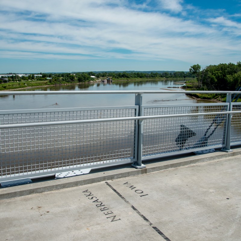 The Bob Kerrey Bridge connecting Nebraska and Iowa