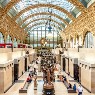 Main hall of the Musee d'Orsay in Paris