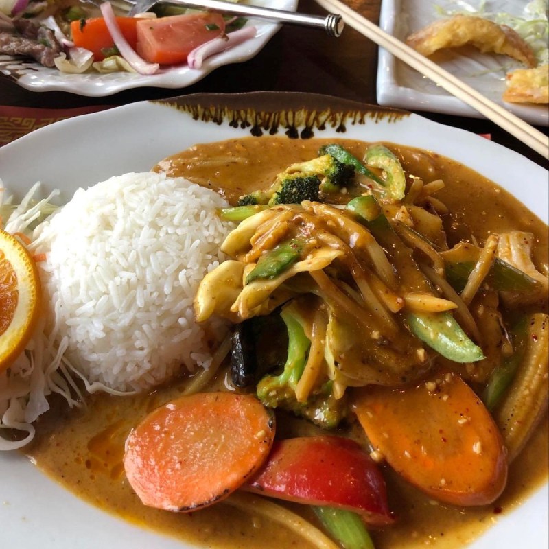 Vegetable panang curry at The Old Siam
