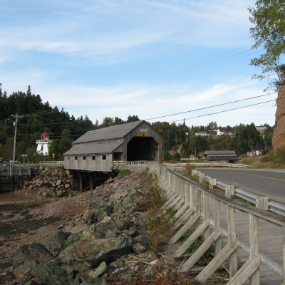 Two covered bridges and a lighthouse in St. Martins, New Brunswick