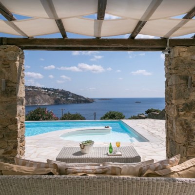 Ocean view from Cycladic Castle Villa Rental in Greece