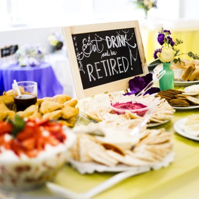 Retirement party food table