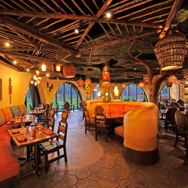 Sanaa African/Indian restaurant interior Disney