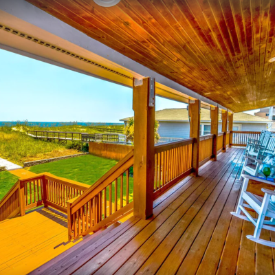 View of Carolina Beach from Oceanfront House Top Floor Vrbo Rental