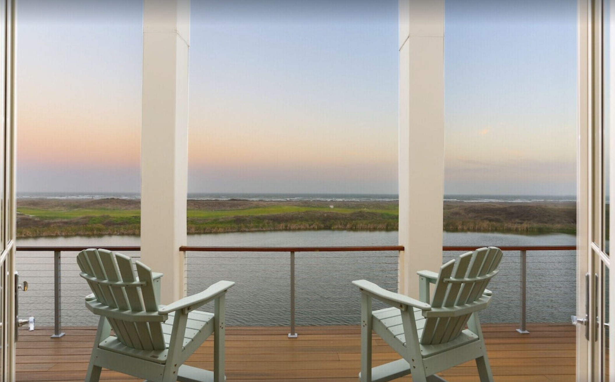 View from the balcony on Huge Home On The Lake, Bay, And Gulf Vrbo Rental