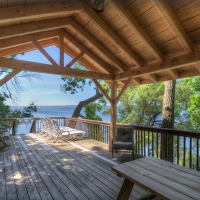 View of Cayuga Lake from the Pair Of Cayuga Cabin Rentals