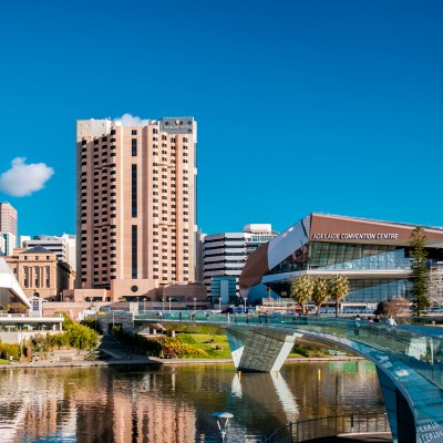 Adelaide, Australia, seen across Elder Park.