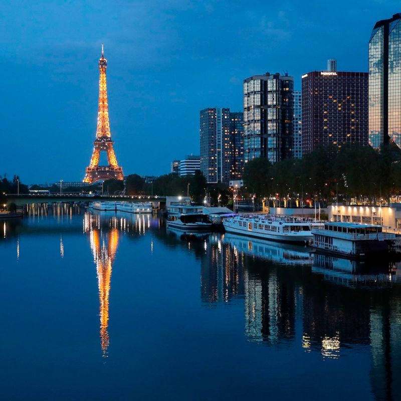 Eiffel Tower along the Seine River