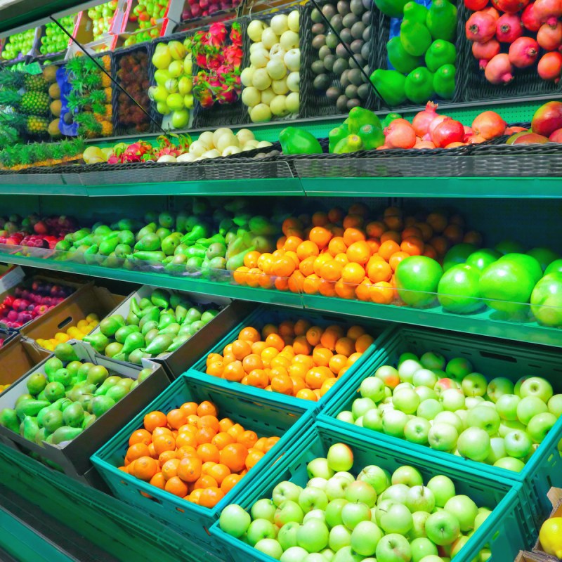 fruit aisle at the grocery store