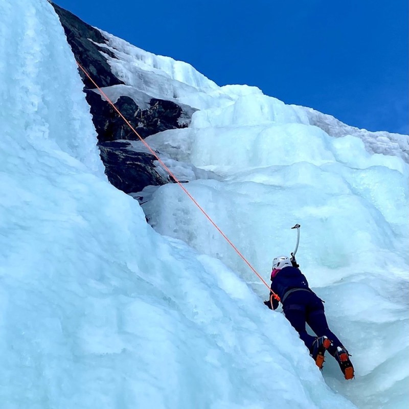 Ice climbing, Knik Glacier in the Mat-Su Valley.