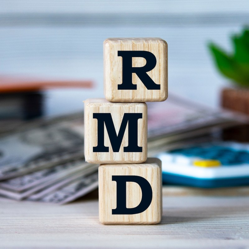 Blocks with the initials RMD, for required minimum distribution.
