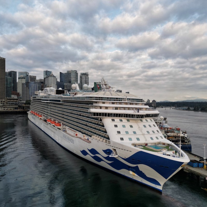 The Royal Princess docks in Vancouver before sailing through Alaska.