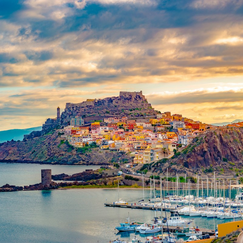 The old Italian city of Sardinia